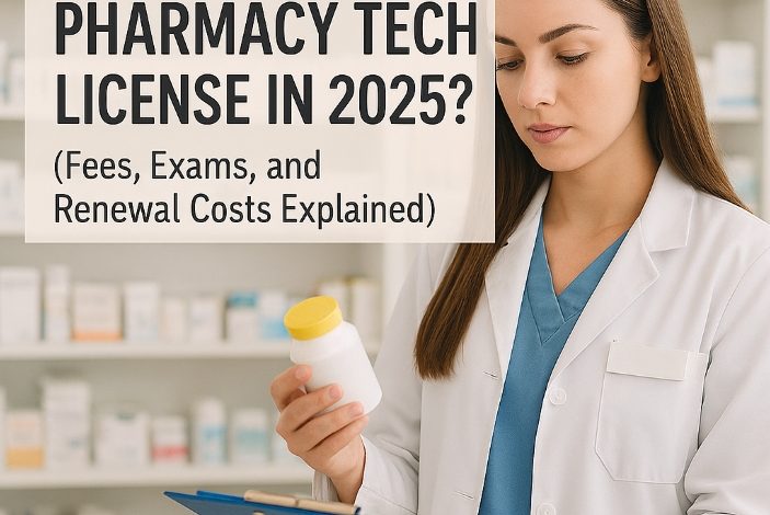 How much is a pharmacy tech license